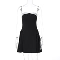 Backless Zipper off Shoulder Tube Top Dress
