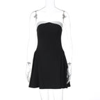 Backless Zipper off Shoulder Tube Top Dress