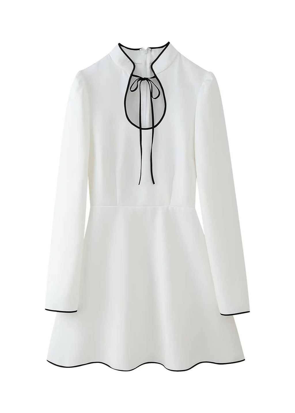 Elegant Bow Detail Fit and Flare Dress