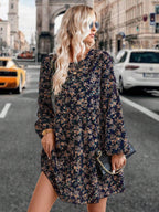 Maribel Premium Women's Blouse Dress with a Fine Floral Pattern and a Flattering Cut Boutique Collection
