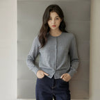 Classic Grey Button Up Cardigan