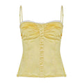 Ameena Pleated Satin Crop Top