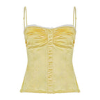 Ameena Pleated Satin Crop Top