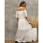 Our Together Is Forever Off The Shoulder Lace Maxi Dress