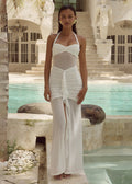 Isla Sheer Halter Maxi Dress