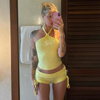 Lucy Halter Top & Shorts Set