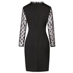 Carmina Statement Sleeve Bodycon Dress Black FINAL