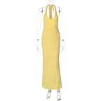 Holley Backless Halter Maxi Dress
