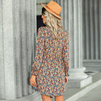 Tompkins Floral Asymmetrical Ruffle Dress FINAL