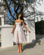 Ladies' Sexy Cup Embroidered Lace Evening Dress, Evening Women's Beach Resort Dress, Tight Skincare Dress