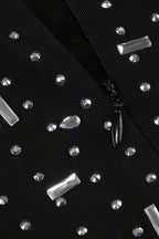 Roisea Long Sleeve Rhinestone Maxi Dress