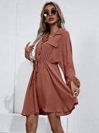 Remy Cotton Pocketed Shirt Dress Wine FINAL