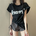 Drop Shoulder Short Sleeve T-Shirt Loose