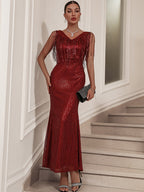 Sequined Tassel Dress Dress