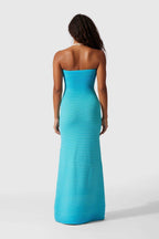 Susana Effortless Sleeveless Maxi Dress in Striped Knit Premium Wardrobe Essential