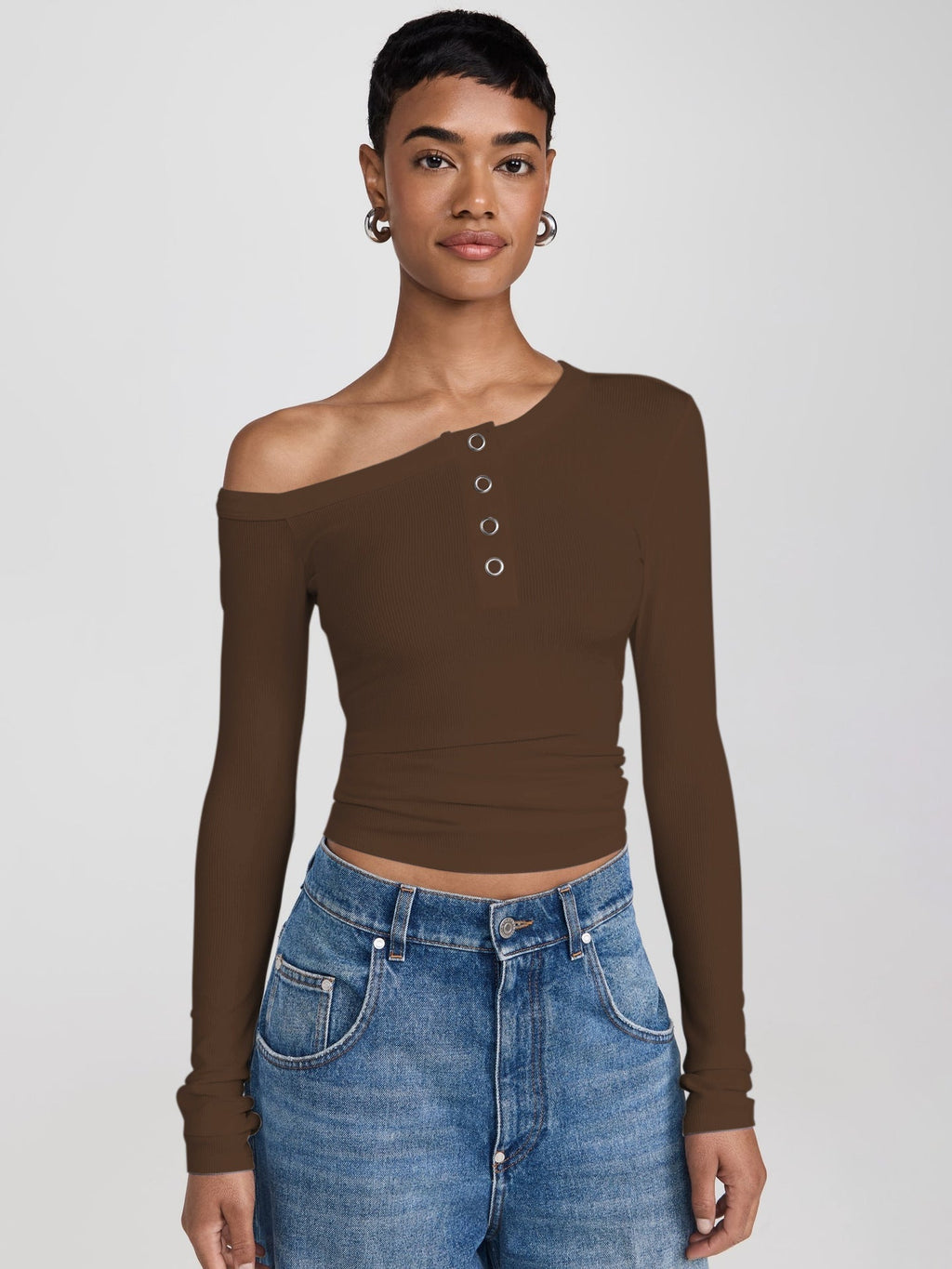 Individual Stylish Off-Shoulder Top
