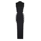 Vest Bandage Dress High Split Bandage Dress