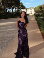 Milagros Exclusive Women's Evening Dress with Floral Appliqu��s Wear Edit