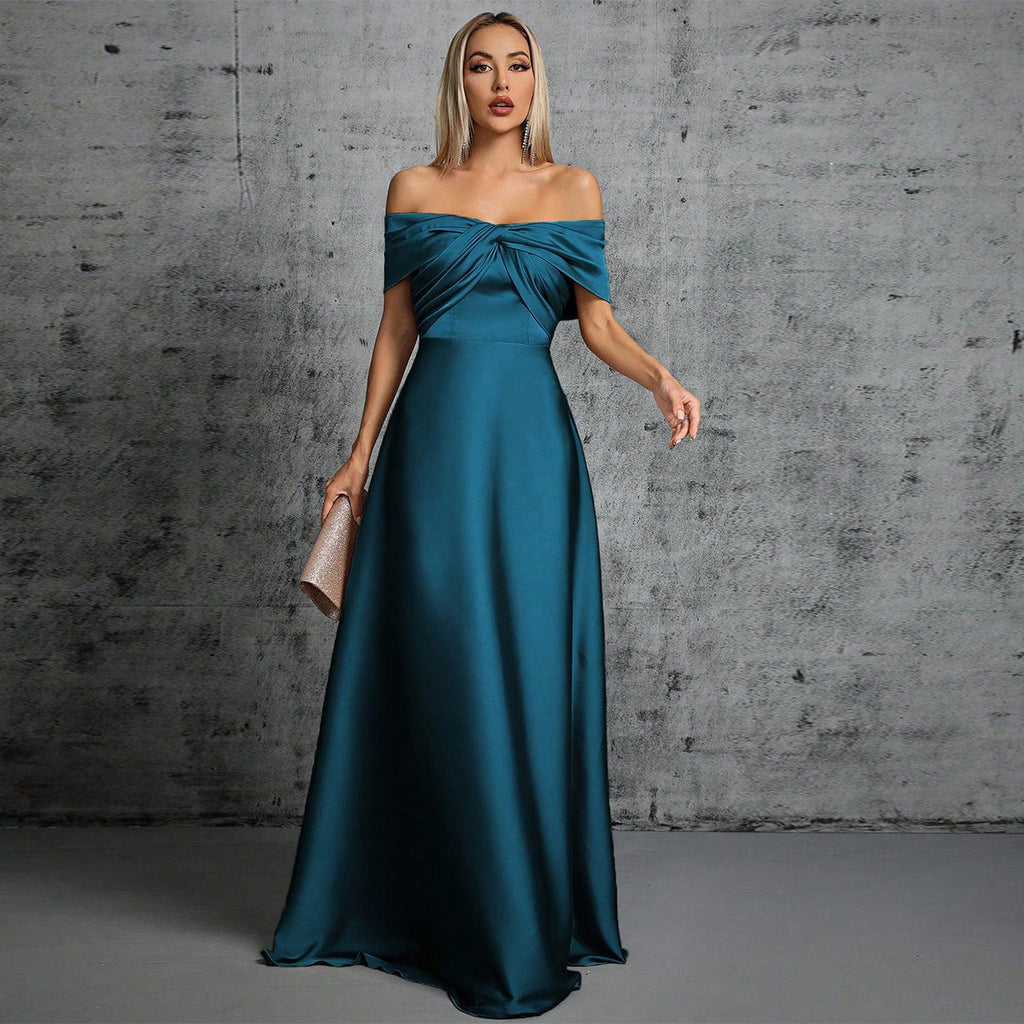 Off Shoulder Cocktail Party Christmas Party Dress