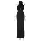 Haniya Halter Backless Maxi Dress