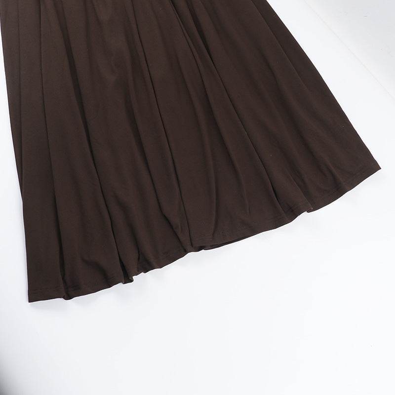 Dahlia Off Shoulder Dress Brown