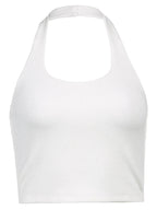 U-neck Sleeveless Solid Color Vest