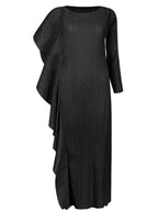 Ladies' High - End Asymmetrical Solid Color Patchwork Dress