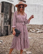 Sylvie Floral Shirred Midi Dress FINAL