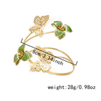 Irregular Cutout Butterfly Floral Bracelet