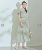Soleia Satin Cowl Neck Midi Dress Sage