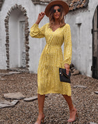 Sunshine On My Mind Floral Babydoll Dress Mustard