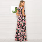 Beach In Bali Smocked Tiered Maxi Dress