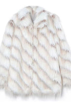 Retro imitation fox fur coat