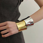 Vintage Minimalist Wide Crisscross Open Bracelet