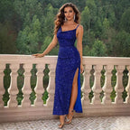 Evening Super Popular Light Luxury Dress Niche High End Gradient Sequin Host Dress