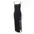Sorano Slit Dress Black