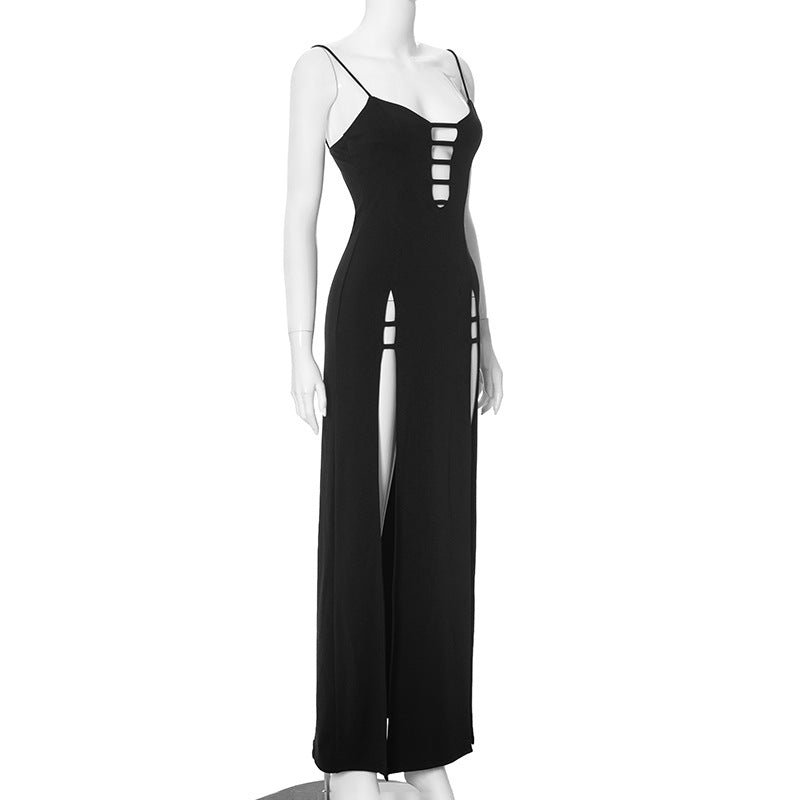 Monroe Slit Dress Black