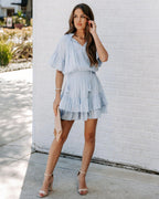 Ribbonwood Ruffle Tie Dress Waterlily