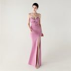 Boning Corset Lace up Waist Controlled Wrapped Chest Pleated Hollow Out Cutout out Cocktail Wedding Red Carpet Evening Dress