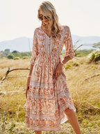Bohemian ALine Floral Dress