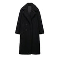 Athalia Double-Breasted Long Teddy Coat
