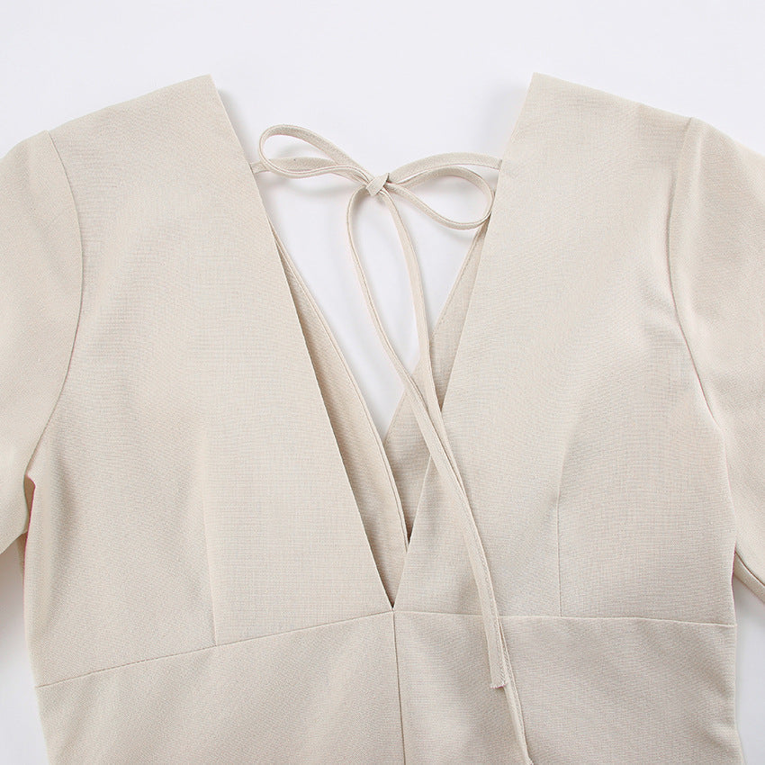 Gemini Rising Dress Off White