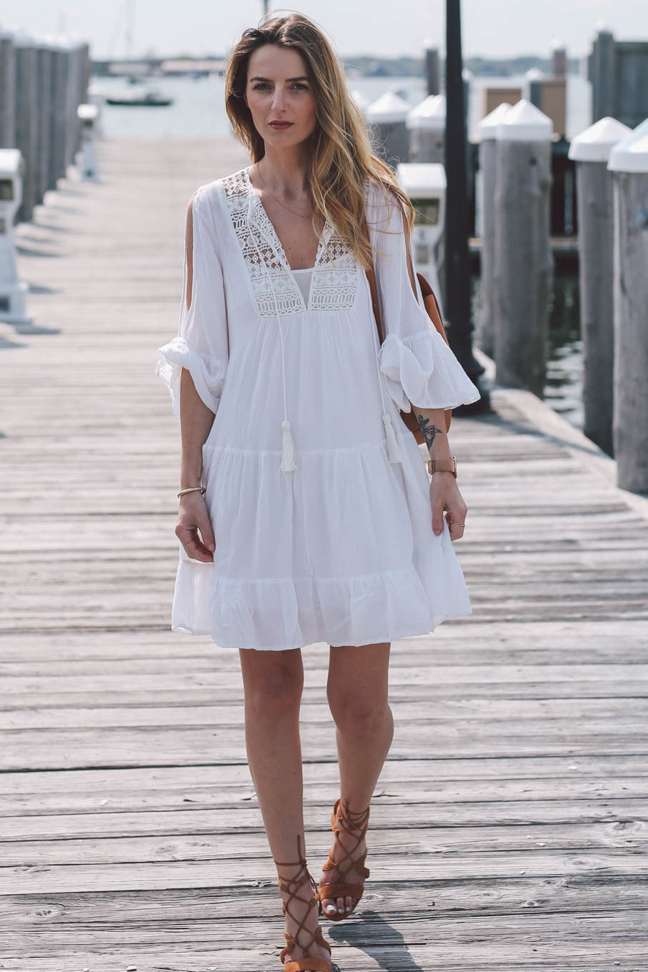 Stay Golden Printed Lace Babydoll Dress FINAL