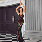 V neck Brace Evening Dress Fishtail Elegant Dress Annual Party Party Host Formal