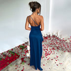 Rebeca Chic Satin Maxi Dress Evening Wear Edit