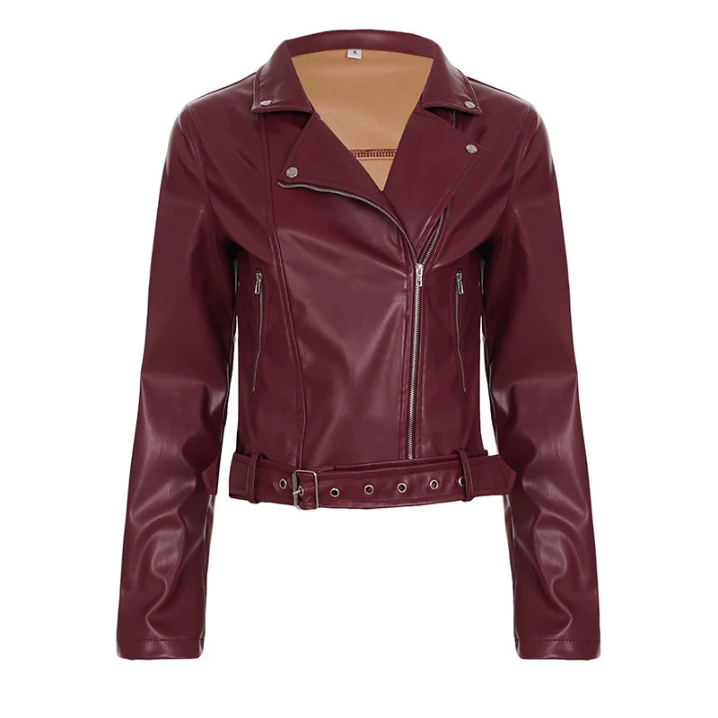 Lilyann Faux Leather Moto Jacket