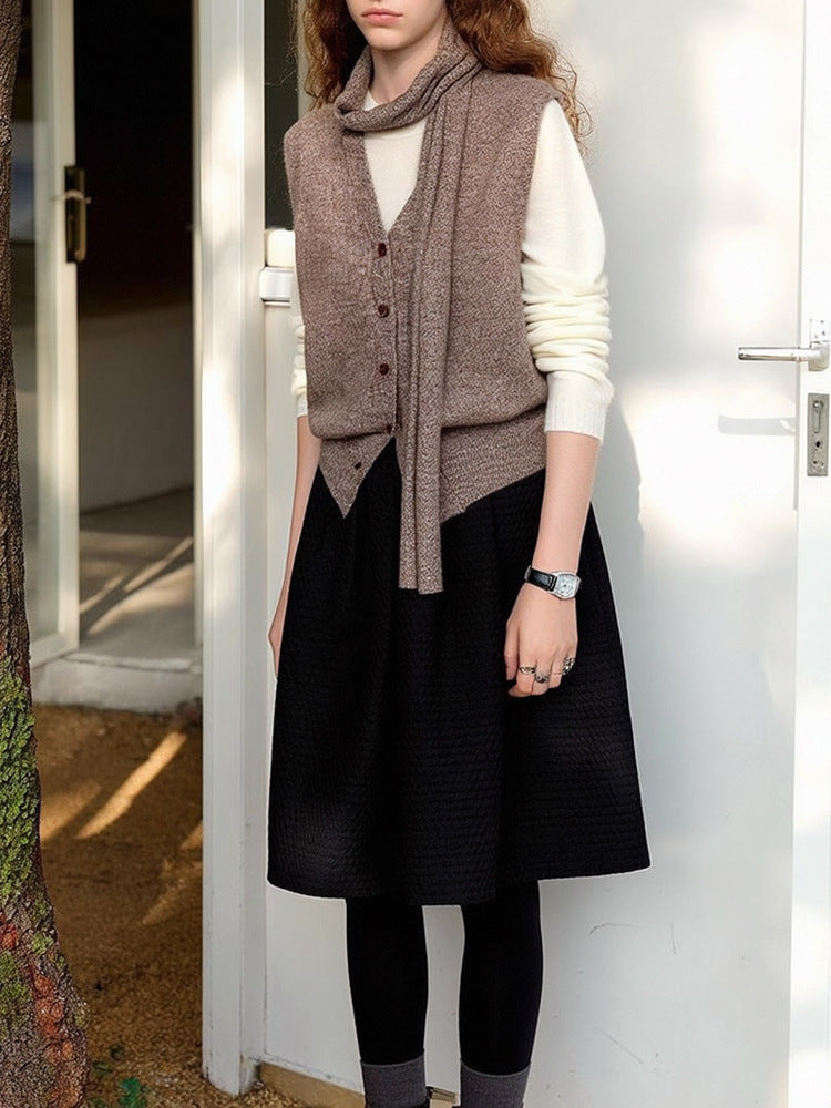 Vintage Draped Knit Top
