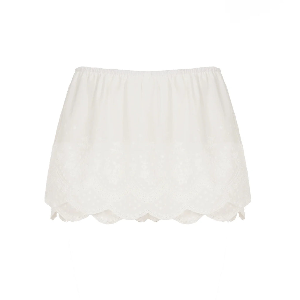 Kalee Low-Rise Lace Mini Skirt