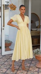 Lyara Midi Dress Yellow