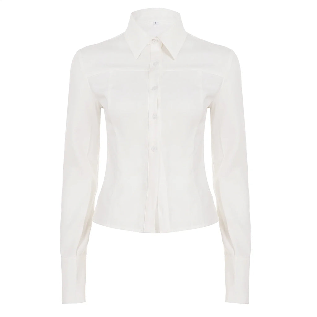 Arlynn Ruched Back Button-Up Shirt